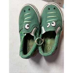 Cat & Jack Green Alligator Kids Slip-On Shoes Sneakers size 7